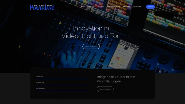 Website Screenshot: Powerland - Powerland - Ton-Licht-Video-Eventzelte-Verleih - Weißkirchen - Date: 2023-06-26 10:19:09