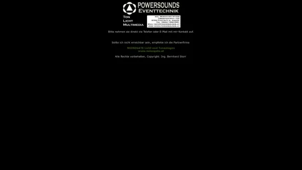 Website Screenshot: Powersounds Eventtechnik - Powersounds Eventtechnik - Date: 2023-06-26 10:19:09