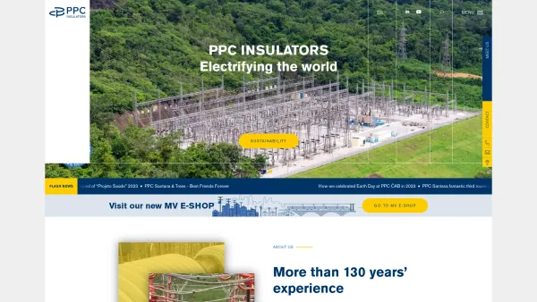 Website Screenshot: Porzellanfabrik Frauenthal Insulators PPC Insulators - Electrical Porcelain Insulators: Post & Long Rod - PPC Insulators - Date: 2023-06-14 10:44:32