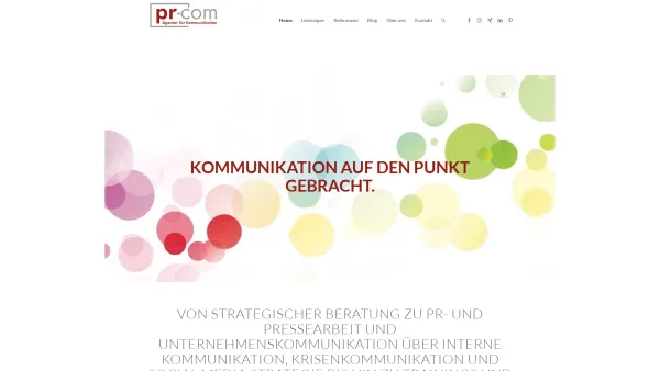 Website Screenshot: pr.com PR und Medienberatungs GmbH - Home - pr-com.at - Date: 2023-06-26 10:19:09