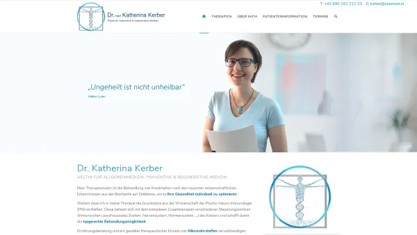 Website Screenshot: Dr. Katherina Kerber, Allgemeinmediziner und Ernährungsberatung Graz - Dr. Katherina Kerber, Allgemeinmediziner und Ernährungsberatung Graz - Date: 2023-06-26 10:26:38