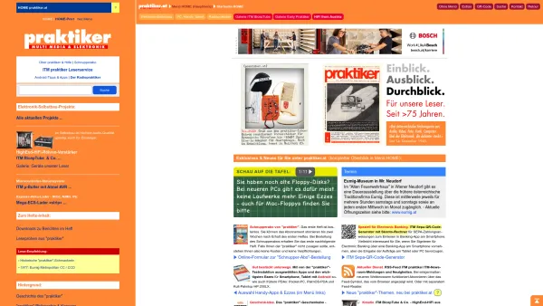 Website Screenshot: Praktiker Verlag Wien Austria) - praktiker.at ITM praktiker, vorm. Radiopraktiker - Startseite - Date: 2023-06-26 10:19:12
