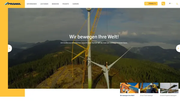 Website Screenshot: Prangl Gesellschaft m.b.H. - Prangl - Wir bewegen Ihre Welt! - Date: 2023-06-26 10:19:12