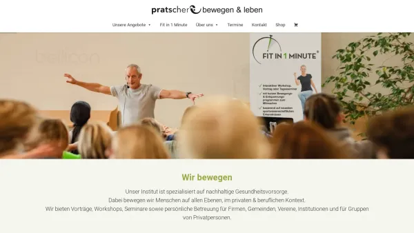 Website Screenshot: pratscher bewegen leben - pratscher.bewegen & leben – Starten wir gemeinsam durch! - Date: 2023-06-26 10:19:12