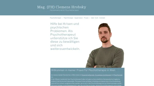 Website Screenshot: Mag. FH Clemens Hrobsky Praxis für personzentrierte Psychotherapie - Psychotherapie Wien | Psychotherapeut Mag. Clemens Hrobsky - Date: 2023-06-26 10:26:38