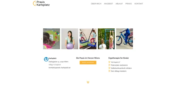 Website Screenshot: Praxis Karlsplatz Ergotherapie für Kinder - Praxis Karlsplatz - Therapie für Kinder im Herzen Wiens - Date: 2023-06-15 16:02:34