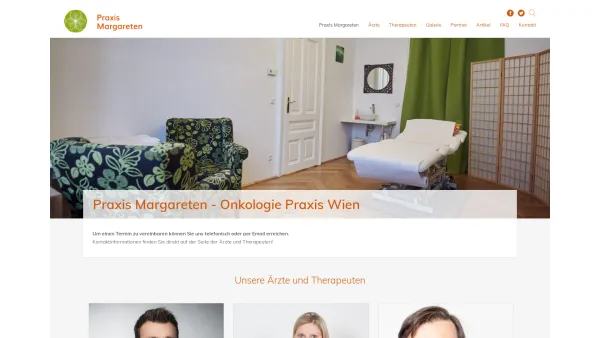 Website Screenshot: Praxis Margareten Private Cancer & Care Center Vienna - Facharzt Praxis Margareten • Onkologie Praxis Wien - Date: 2023-06-15 16:02:34