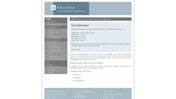 Website Screenshot: Dr. Molnar Lungenfacharzt - Lungenfacharzt Dr. Molnar: Pneumologe & Pulmologe in Anif Salzburg - Date: 2023-06-26 10:26:38