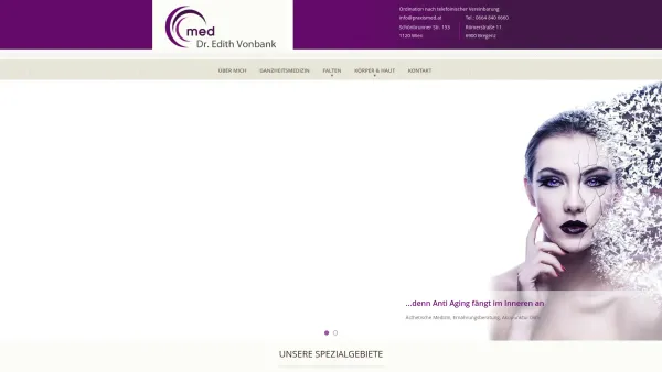 Website Screenshot: Edith Vonbank - Dr. Vonbank Praxis für Gesundheit und Schönheit - Date: 2023-06-26 10:19:12