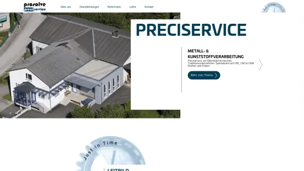 Website Screenshot: PRECISERVICE Kerschbaummayr GMBH Maschinen und Fertigungstechnik - PRECISERVICE - Date: 2023-06-26 10:19:12