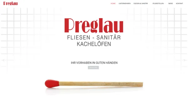 Website Screenshot: Johann Preglau ++ Fliesen Keramik Kachelöfen - PREGLAU GMBH - FLIESEN - SANITÄR - KACHELÖFEN - Date: 2023-06-26 10:19:12