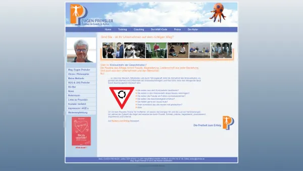 Website Screenshot: Prehsler + Partner Gesellschaft m.b.H. - Mag. Eugen Prehsler. Trainer & Coach & Autor - Home - Date: 2023-06-26 10:19:12