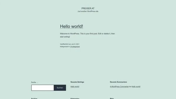 Website Screenshot: Franz Preiser OPEL SERVICE VERKAUF KFZ-Werkstätte Gebrauchtwagen - preiser.at – Just another WordPress site - Date: 2023-06-26 10:19:12