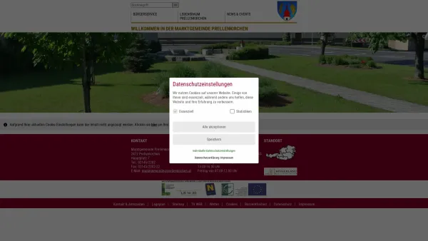Website Screenshot: Marktgemeinde Prellenkirchen N - Die offizielle Homepage der Marktgemeinde Prellenkirchen - Home - Date: 2023-06-26 10:19:12