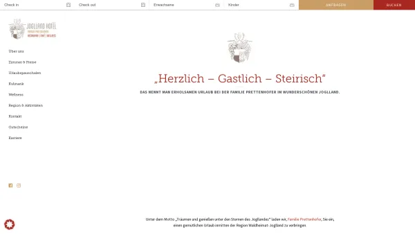 Website Screenshot: Gasthof Restaurant Cafe Prettenhofer*** Herzlich Gastlich Steirisch - Joglland Hotel Prettenhofer – Restaurant | Café | Wellness - Date: 2023-06-26 10:19:15