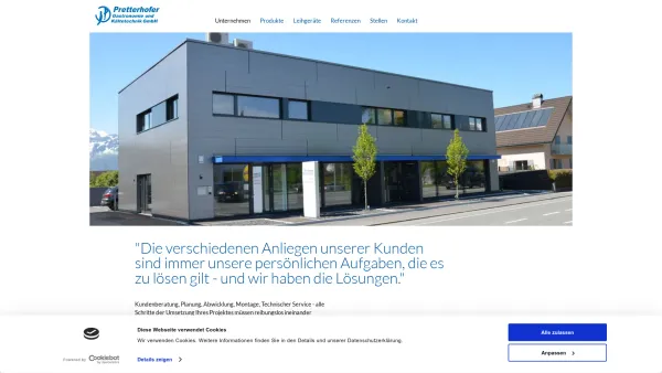 Website Screenshot: Pretterhofer Gastro - Unternehmen - Pretterhofer Gastronomie und Kältetechnik GmbH - Date: 2023-06-15 16:02:34