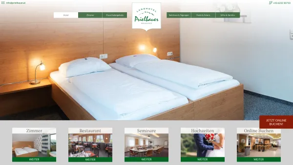 Website Screenshot: Wilma Seminar Ferienwohnung Komfortzimmer Landgasthof Prielbauer - Seminarhotel nähe Mondsee | Ihr Hotel im Salzkammergut - Landhotel Prielbauer - Date: 2023-06-26 10:19:15