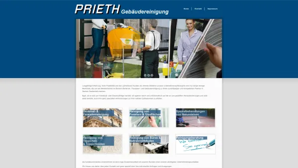 Website Screenshot: Prieth OEG Ihr Reinigungs-Meisterbetrieb und Verleih-Profi - Home | Prieth Gebäudereinigung - Date: 2023-06-26 10:19:15