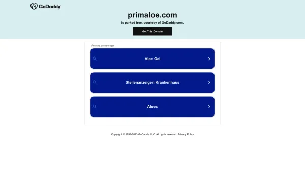 Website Screenshot: PRIMALOE Handels und Vertriebs index.html - Date: 2023-06-14 10:44:34