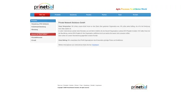 Website Screenshot: Private Network Solutions Datenservice PriNetSol - Private Network Solutions - Date: 2023-06-14 10:44:34
