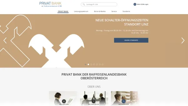 Website Screenshot: PRIVAT BANK AG der Raiffeisenlandesbank Oberösterreich - PRIVAT BANK der Raiffeisenlandesbank Oberösterreich - Date: 2023-06-15 16:02:34