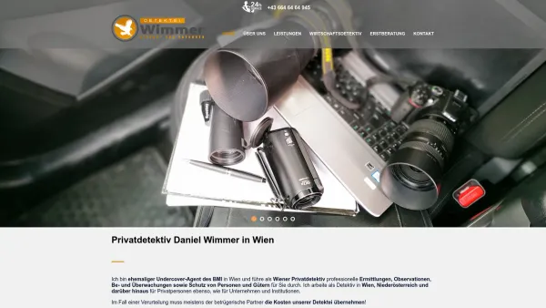 Website Screenshot: Detektei Wimmer - Privatdetektiv Daniel Wimmer - Date: 2023-06-26 10:19:15