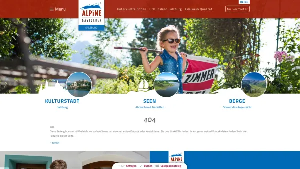 Website Screenshot: Haus Appartements Salzburg Ferienwohnungen Familienurlaub Pauschalurlaub - 404 - Privatvermieter Salzburg - Date: 2023-06-26 10:19:18