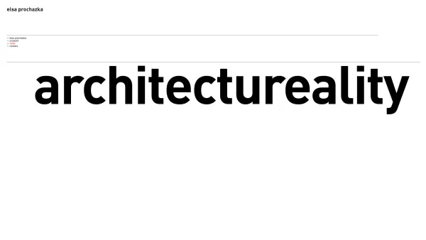 Website Screenshot: architekturbüro elsa prochazka architectureality - architekturbüro elsa prochazka - Date: 2023-06-26 10:19:18