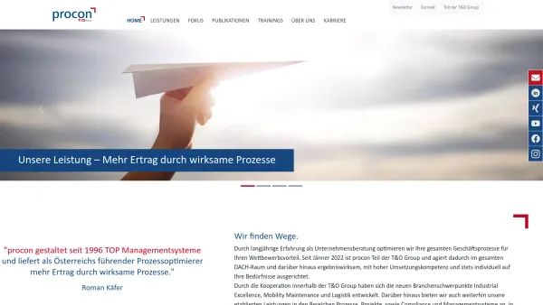 Website Screenshot: Procon Unternehmensberatung GmbH - procon: procon Unternehmensberatung GmbH Compliance, Prozesse, Projekte - Date: 2023-06-14 10:38:21