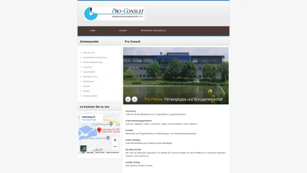Website Screenshot: PRO CONSULT Betriebsberatungsgesellschaft Neue Seite 1 - Pro Consult - Date: 2023-06-14 10:44:34