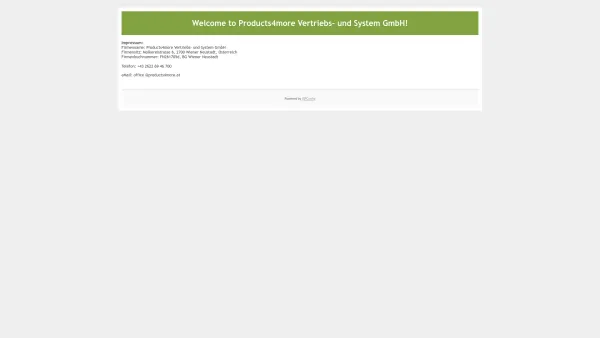 Website Screenshot: Products4more Vertriebs WIR BEWEGEN MENSCHEN MOTOREN UNTERNEHMEN! - Welcome! - Date: 2023-06-26 10:19:18