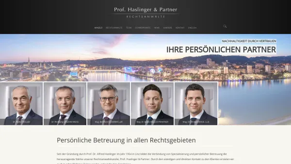 Website Screenshot: Prof. Haslinger Partner - Persönliche Betreuung in allen Rechtsgebieten - Prof. Haslinger & Partner - Date: 2023-06-26 10:19:18