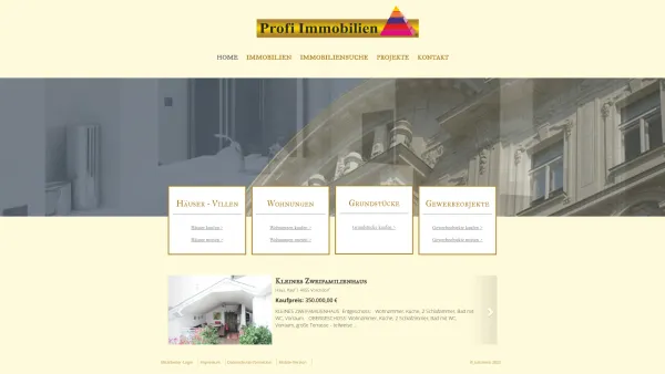 Website Screenshot: Profi Immobilien Nebel KEG - Profi Immobilien Nebel e.U. - Date: 2023-06-26 10:19:18
