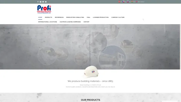 Website Screenshot: Profibaustoffe Austria GmbH - Profibaustoffe - Date: 2023-06-26 10:19:18