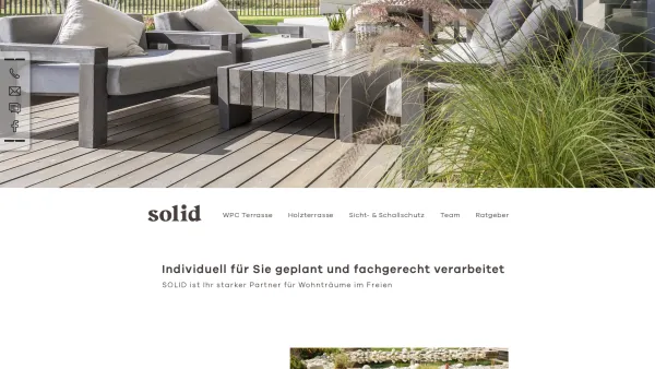 Website Screenshot: WPC PROFILWERK e.U. - SOLID | WPC Terrasse & Sichtschutz - Date: 2023-06-14 10:44:35
