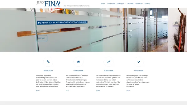 Website Screenshot: proFiNA Finanz  Vermögensberatung GmbH - Versicherung Wiener Neustadt – proFINA.at – Pensionsvorsorge Wiener Neustadt – Geld anlegen - Date: 2023-06-26 10:19:21