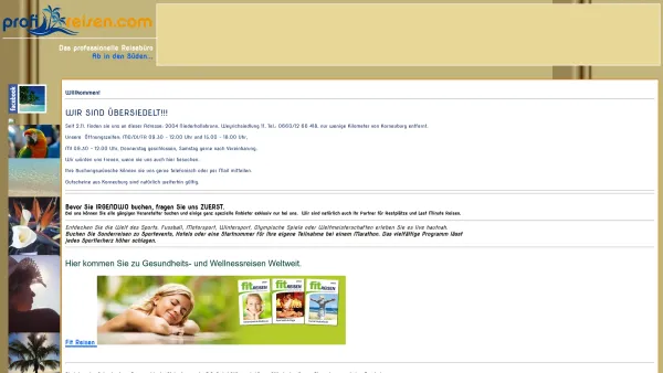 Website Screenshot: Profireisen Reisebüro - Reisebuero Profireisen - Startseite - Date: 2023-06-26 10:19:19