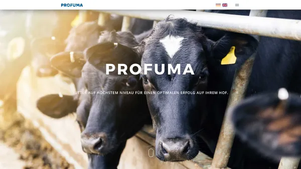 Website Screenshot: PROFUMA von SALOMED GMBH - PROFUMA | Tierfutter | Futtermittel | Mineralfutter / Start - Date: 2023-06-26 10:19:21