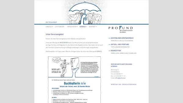 Website Screenshot: Profund Wirtschaftstreuhand Kitzbühel - Profund Wirtschaftstreuhand Kitzbühel Steuerberatungsgesellschaft m.b.H. - Date: 2023-06-26 10:19:21