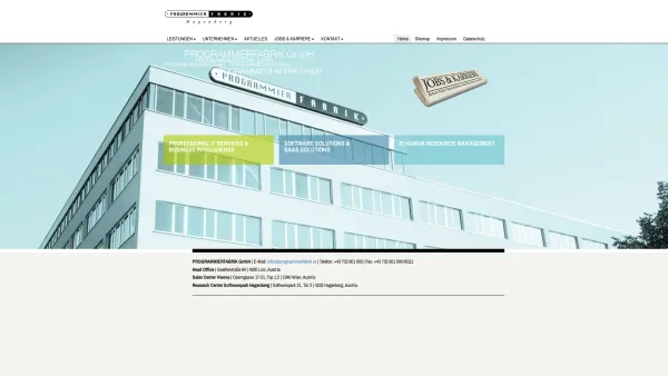 Website Screenshot: PROGRAMMIERFABRIK GmbH - Home : PROGRAMMIERFABRIK GmbH - Date: 2023-06-26 10:19:21