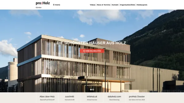 Website Screenshot: proHolz Kärnten - Home - proHolz Kärnten - Date: 2023-06-26 10:19:21