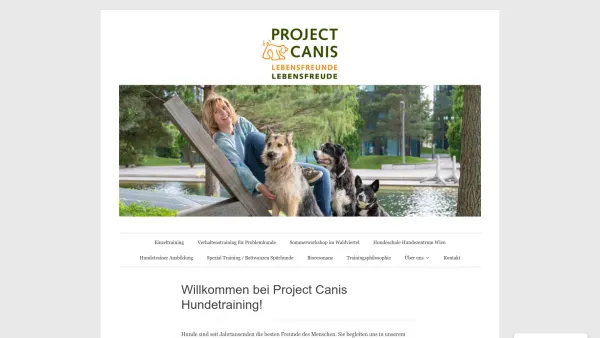 Website Screenshot: Project Canis Hundetraining - Project Canis Hundetraining – Verhaltenstraining für Problemhunde, Einzeltraining - Date: 2023-06-15 16:02:34