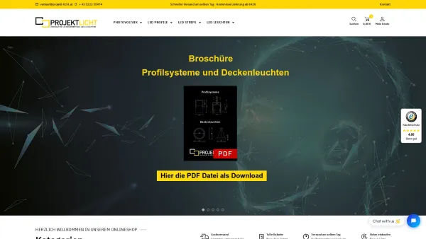 Website Screenshot: Projekt-Licht - Projekt-Licht Untertrifaller GmbH - Date: 2023-06-14 10:44:37