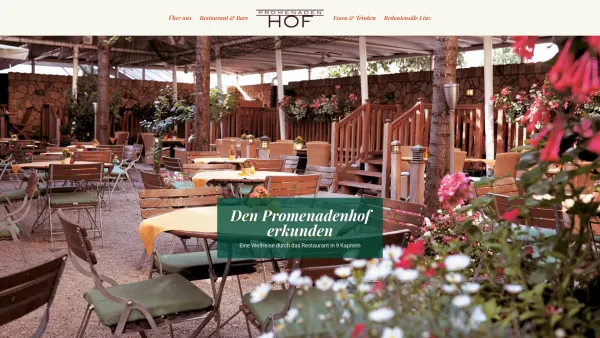 Website Screenshot: Promenadenhof - Promenadenhof - So schmeckt das Leben | Restaurant Linz - Date: 2023-06-14 10:44:35