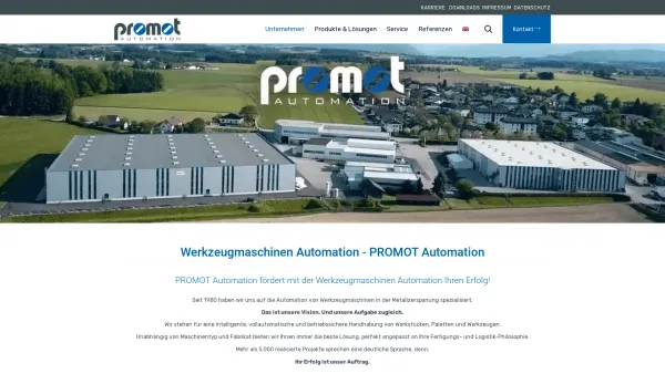 Website Screenshot: Promot Automation GmbH - Werkzeugmaschinen Automation - PROMOT Automation GmbH - Date: 2023-06-26 10:19:21