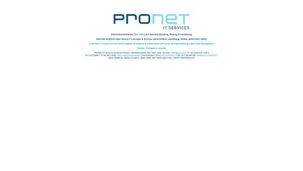 Website Screenshot: PRONET Internet & Multimedia Services - PRONET IT Services - Date: 2023-06-26 10:19:24