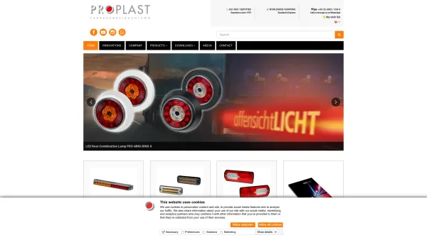 Website Screenshot: PROPLAST Man sieht sich - PROPLAST Fahrzeugbeleuchtung | Vehicle lighting for every vehicle model | PROPLAST - Date: 2023-06-26 10:19:24