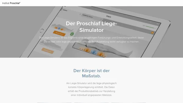 Website Screenshot: Fachinstitut f physiologisch richtiges Liegen Proschlaf Moderne Schlafkultur - Proschlaf - Date: 2023-06-14 10:44:37