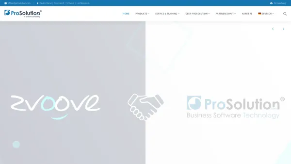 Website Screenshot: ProSolution GmbH - ProSolution is a leading ERP solutions Home - prosolution.com - Date: 2023-06-14 10:38:24
