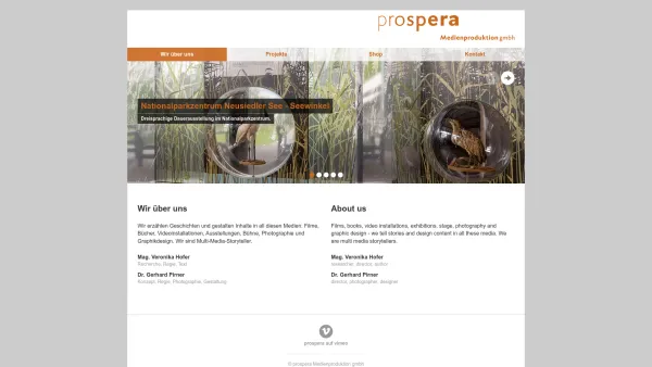 Website Screenshot: prospera Medienproduktion gmbh - Wir über uns - prospera - Date: 2023-06-15 16:02:34